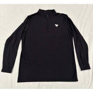 Bad Birdie Mens XXL Black Quarter Zip Golf Pullover Long Sleeve Shirt